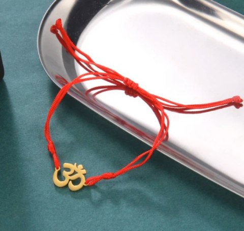 Edelstahl-Schnür-AUM-Armband verstellbar Rot
