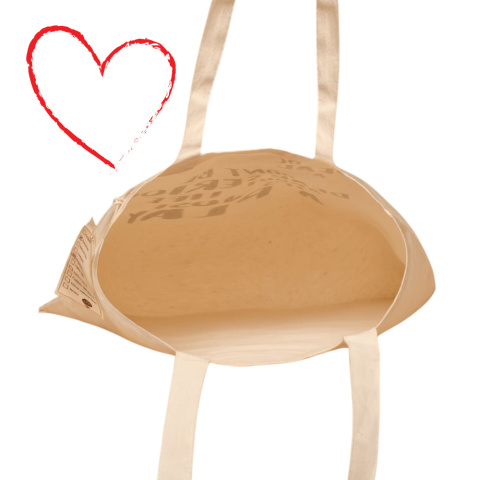 Organisch bedruckte Tasche Seien Sie nicht todernst mit dem Leben...