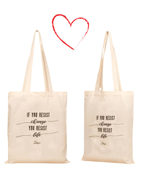 Organisch bedruckte Tasche Wenn Sie sich gegen Veränderungen wehren... Organisch bedruckte Tasche Wenn Sie sich gegen Veränderungen wehren...