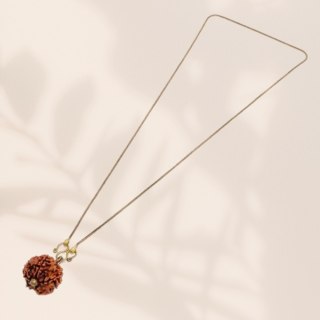 Rudraksha Panchamukhi Isha (fünfseitig) mit Kupferkette