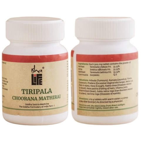 Triphala Tiripala Choorana Mathirai (Triphala-Tabletten), 100 Stk.