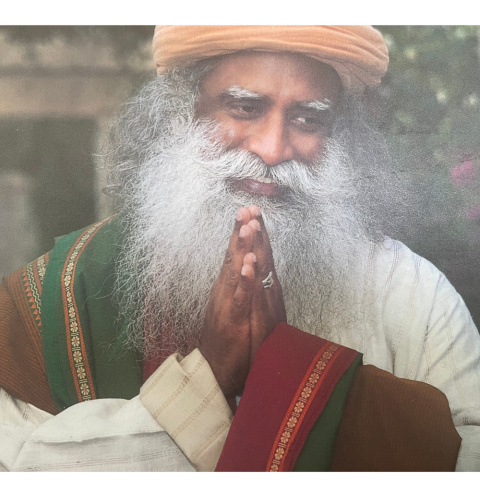Gerahmtes Foto Sadhguru ISHA 25x17,5