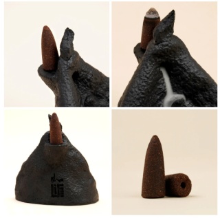 Adiyogi Backflow - Räucherstäbchenhalter + 15 Räucherstäbchen