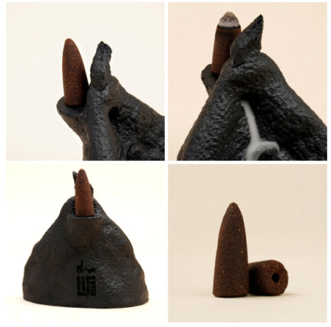 Adiyogi Backflow - Räucherstäbchenhalter + 15 Räucherstäbchen