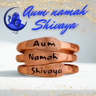 Aum Namah Shivaya Kupferring Verstellbar ISHA