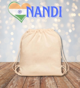 Nandi cremefarbener Rucksack aus Baumwolle ISHA
