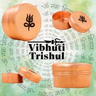 TRISHUL Kupfer Vibhuti Box (Mittel) ISHA