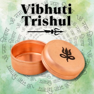 TRISHUL Kupfer Vibhuti Box (Mittel) ISHA