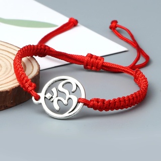 RED Edelstahl AUM Slot Armband verstellbar