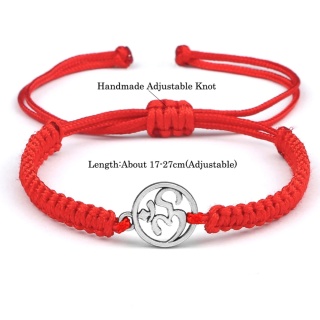 RED Edelstahl AUM Slot Armband verstellbar