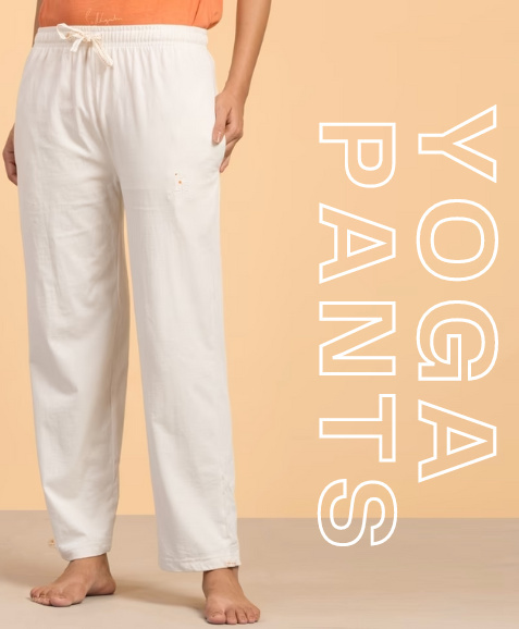 Yoga Unisex Hose aus ungefärbter Bio-Baumwolle - off-white Yoga Unisex Hose aus ungefärbter Bio-Baumwolle - off-white