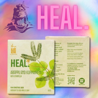 ISHA HEAL Handgemachte Seife mit Arappu und Kuppaimeni mit Citronella