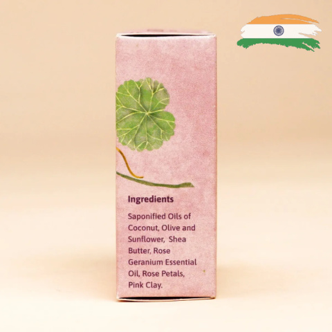 ISHA SOOTHE Handgemachte Seife mit Rosengeranie und Kokosöl