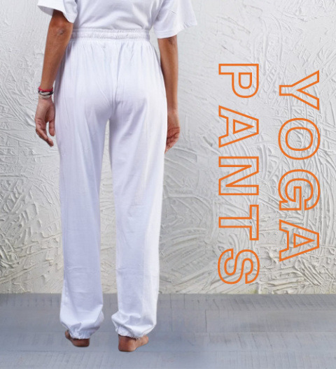 Unisex Yogahose aus Bio-Baumwolle - Weiß