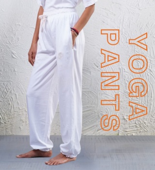Unisex Yogahose aus Bio-Baumwolle - Weiß