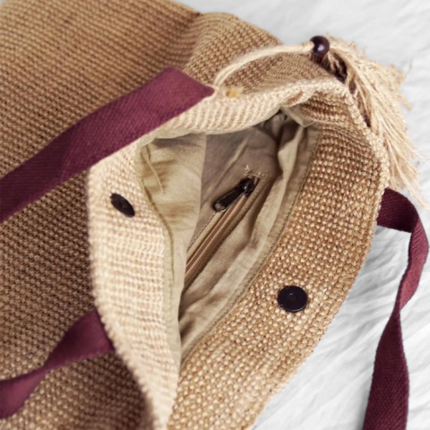Jutetasche - Creme Natürliche Jute Logo ISHA Jutetasche - Creme Natürliche Jute Logo ISHA