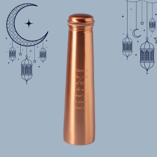 Mystic Moon Kupferflasche mit Zitat – 750ml Kupfer ISHA