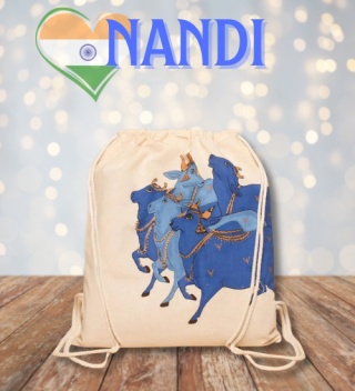 Nandi cremefarbener Rucksack aus Baumwolle ISHA