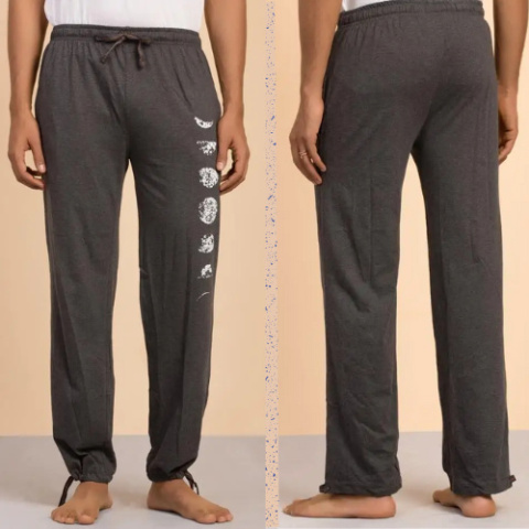 Hose mit Mondprint - dunkelgrau UNISEX