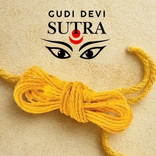 Gelb Linga Bhairavi Gudi Sutra geweiht