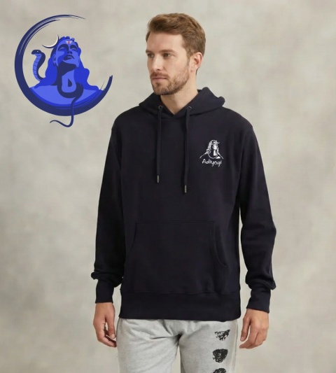 Adiyogi-Hoodie – Marineblau ISHA UNISEX