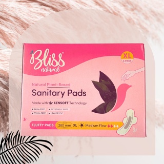 Bliss Bio Damenbinden XL flauschig (6er Pack) | Keine Hautausschläge oder Irritationen