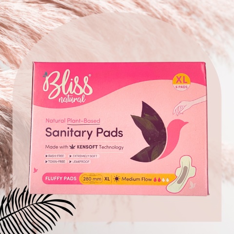 Bliss Bio Damenbinden XL flauschig (6er Pack) | Keine Hautausschläge oder Irritationen