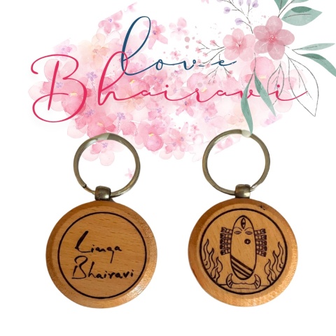 Brelok - Devi Schlüsselanhänger aus Holz - Bhairavi ISHA