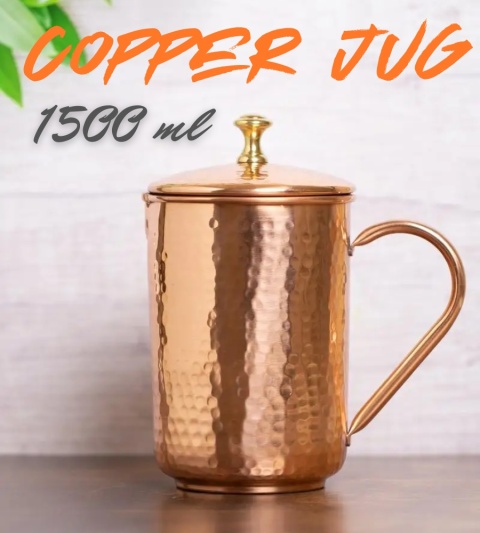 Gehämmerter Kupferkrug – 1500ml Kupfer-ISHA