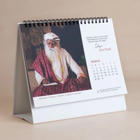 ZITATE Sadhguru Kalender 2026 + SCHWARZE Feiertage