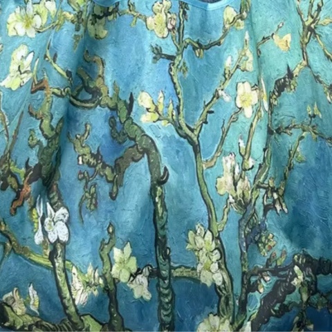 Blaue Blumen - EKO Tasche für große Shopping