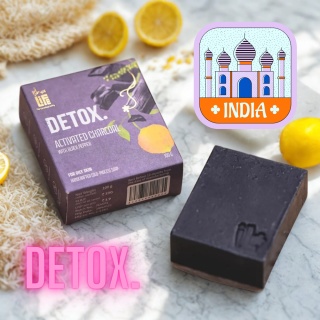 DETOX Handgemachte Seife mit Aktivkohle und schwarzem Pfeffer