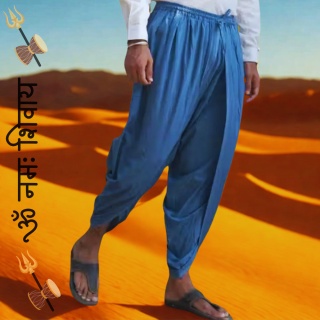 Dhoti - Farbe INDIGO Panchakacham Bio-Baumwolle - Hose