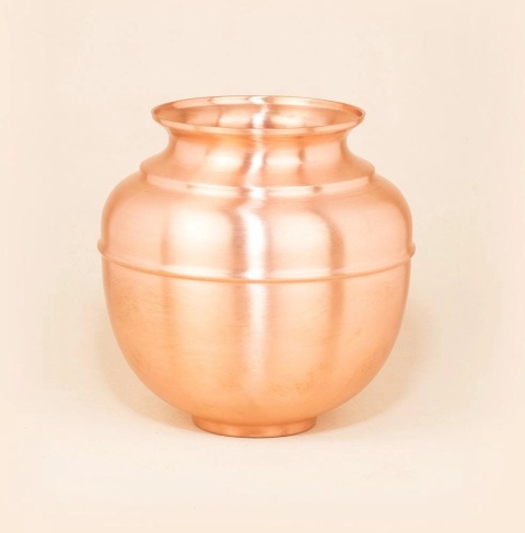 Traditionelles Kupferwassergefäß (Jeevarasam Pot) – 5 Liter