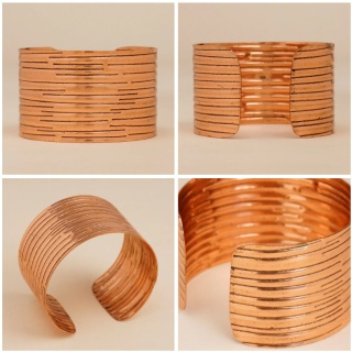 KUPFERMANSCHETTE Handverziertes wunderschönes Kupfer-Isha-Armband