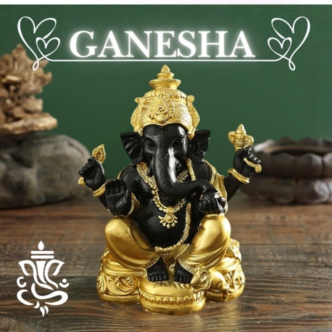 BLACK GANESHA Die Verkörperung von Intelligenz und Balance * Namaskaram Collection