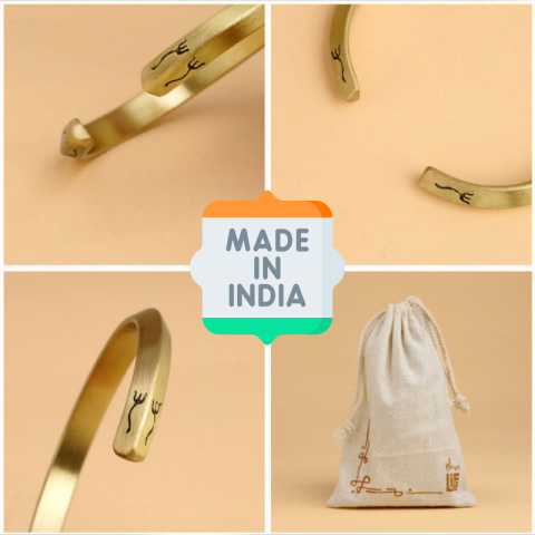 Trishul Kada - Armband aus Messing 100% gegossen (ISHA)