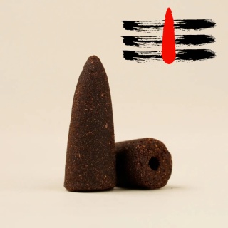 SANDALWOOD Konische Räucherstäbchen für Adiyogi Backflow 20 konische Räucherstäbchen