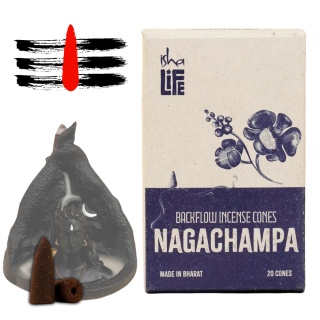 Nagachampa Cone Räucherstäbchen für Adiyogi Backflow 20 Cone Räucherstäbchen