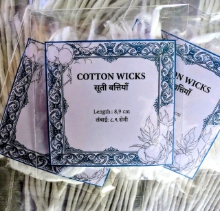 COTTON WICKS Baumwollwickler Diya Lampen