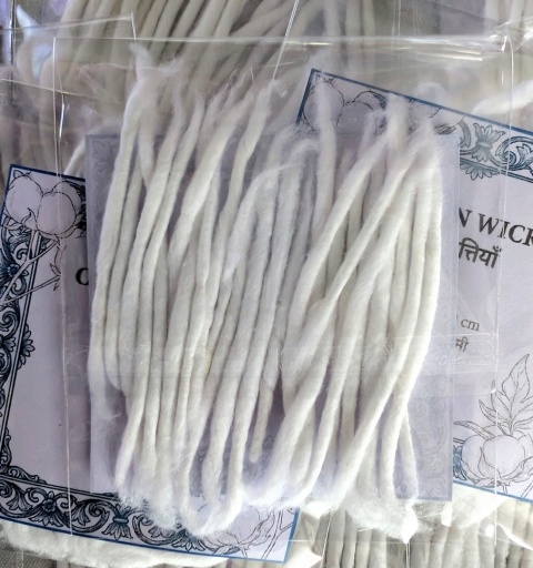 COTTON WICKS Baumwollwickler Diya Lampen