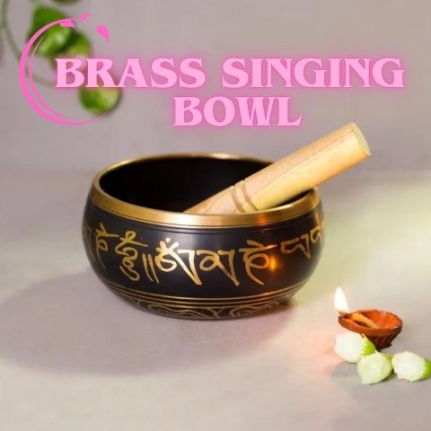 Brass Singing Bowl - Klangschale aus Messing ISHA