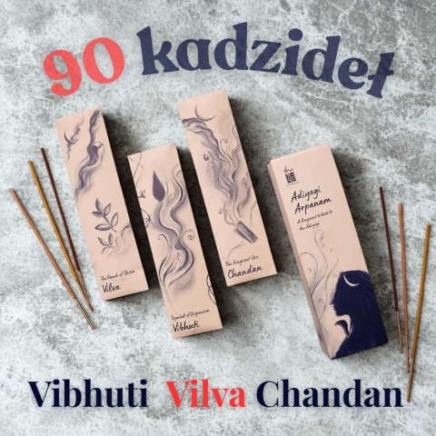 90 Stück. ADIYOGI ARPANAM Räucherstäbchen-Set 3 Stück. ISHA