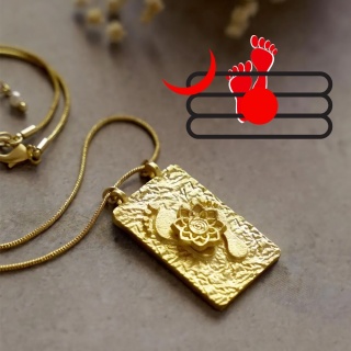 Padam und Lotos Halskette – Isha Leben Symbol