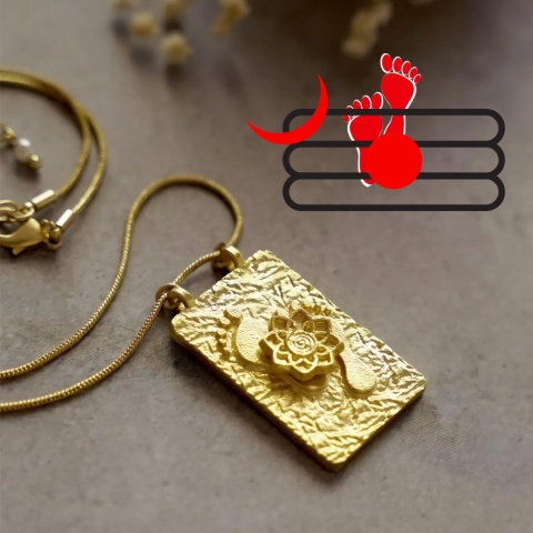Padam und Lotos Halskette – Isha Leben Symbol
