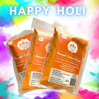 Orange Sand Dolomit Rangoli Farbe Orange Lakshmi 200g HOLI