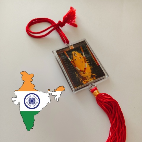 Linga Bhairavi - Kumkum ROT/GELB Anhänger - Linga Bhairavi