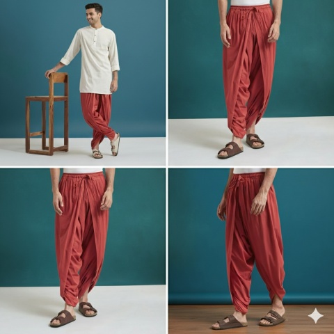 Unisex Dhoti Pant - Rot ISHA