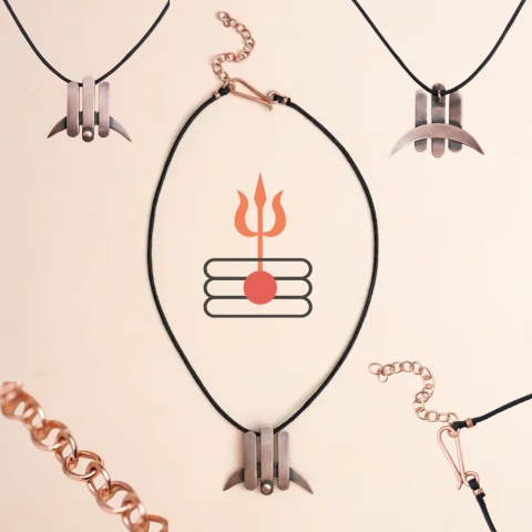 Shiva Moon Kupfer Anhänger – Isha Life