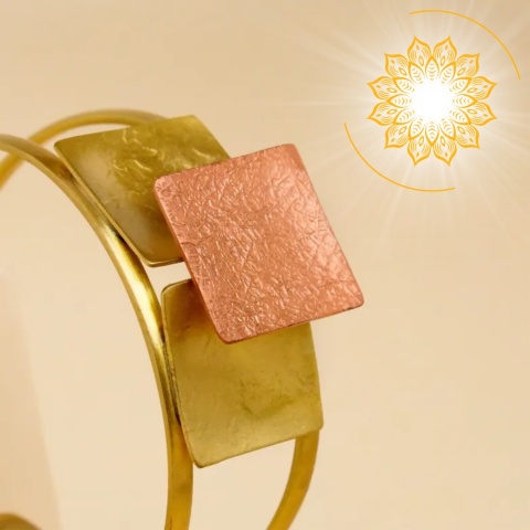 TWO TONE handverziertes schönes Kupferarmband ISHA